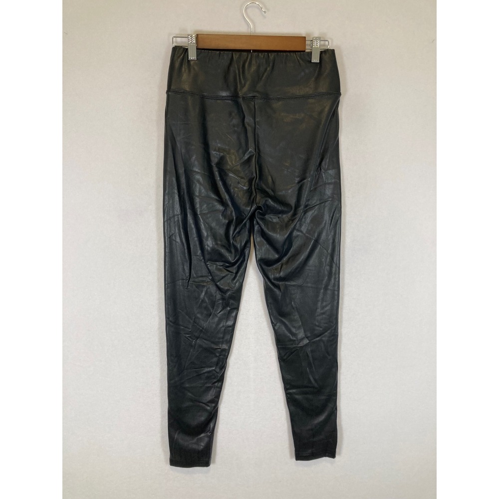 Edgy Scoop Women Size M Black Faux Leather High Rise Skinny Leggings SS-393 - Picture 2 of 8